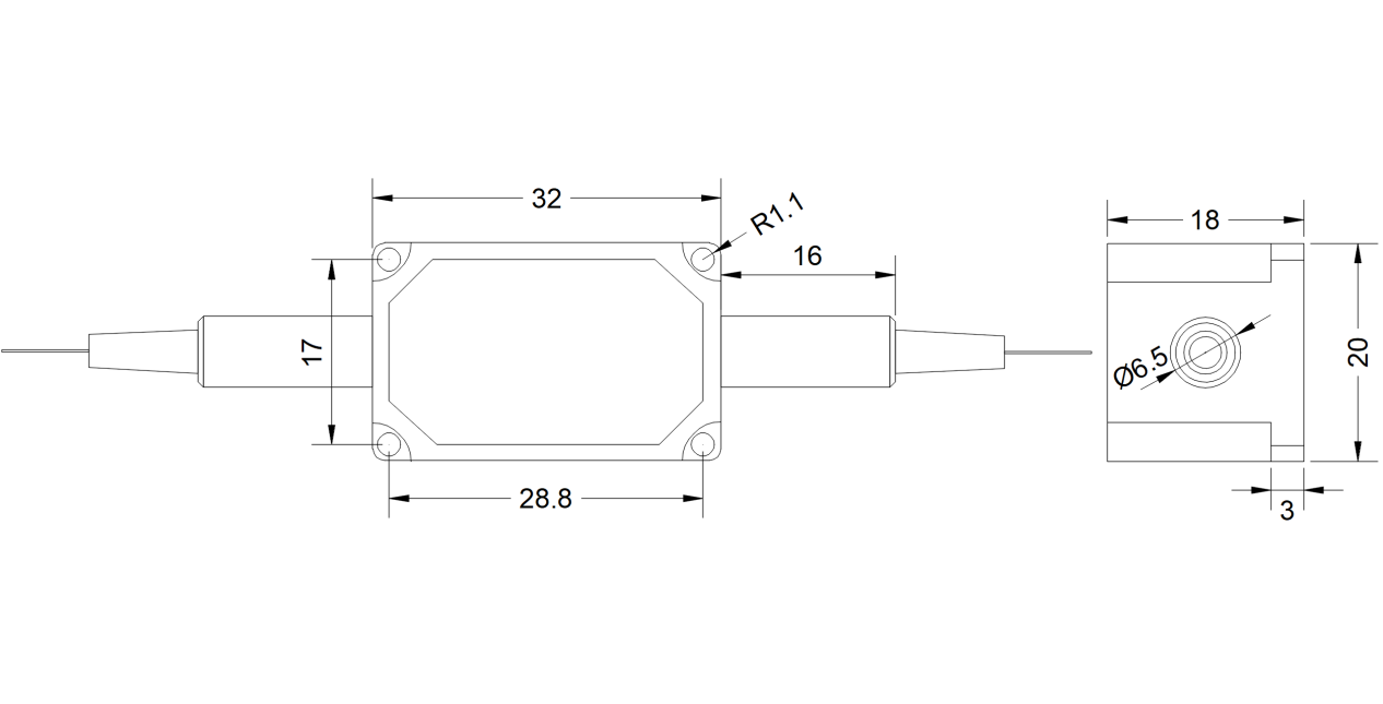 1μm高功率低插损小尺寸隔离器