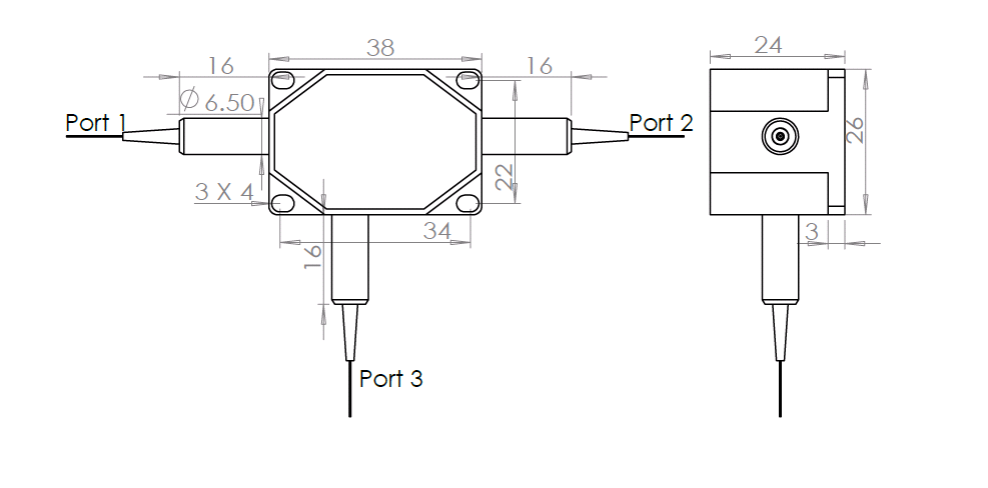532～980nm保偏TGG光纤环形器